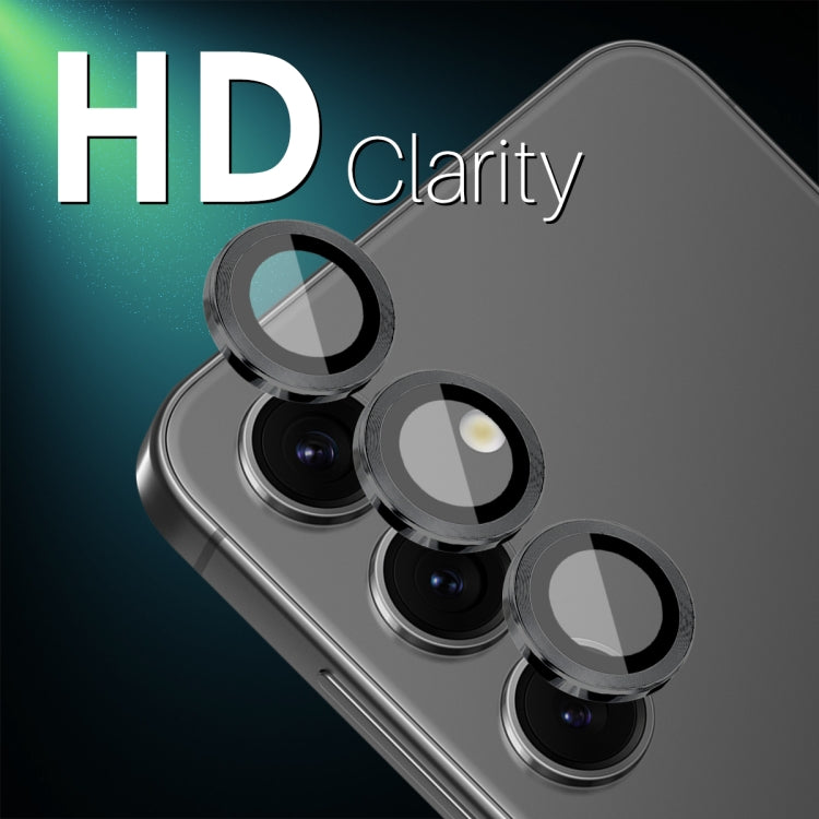 For Samsung Galaxy S25+ 5G NORTHJO Camera Lens Protector CD Metal Ring Tempered Glass Film(Black) - Galaxy S25+ 5G Tempered Glass by NORTHJO | Online Shopping UK | buy2fix