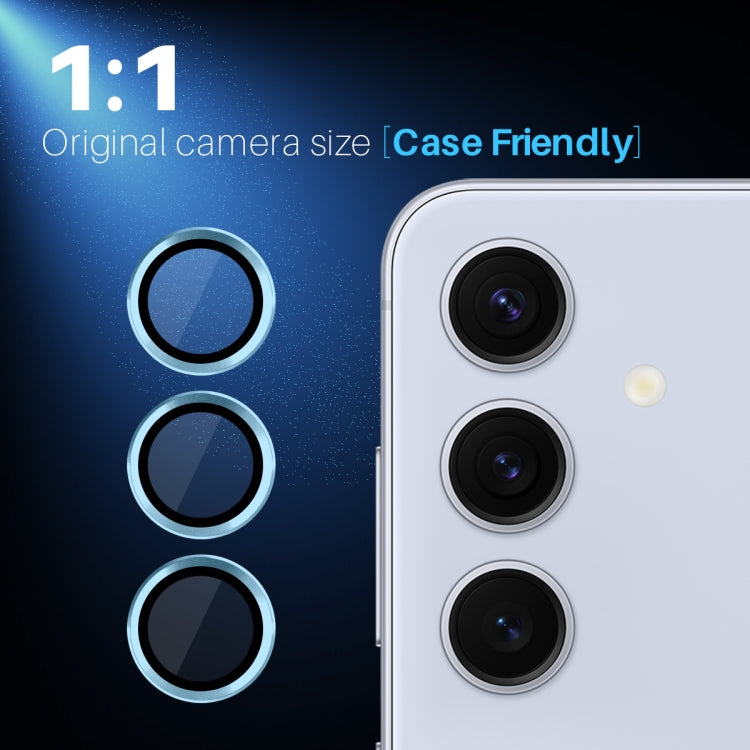 For Samsung Galaxy S25+ 5G NORTHJO Camera Lens Protector CD Metal Ring Tempered Glass Film(Blue) - Galaxy S25+ 5G Tempered Glass by NORTHJO | Online Shopping UK | buy2fix