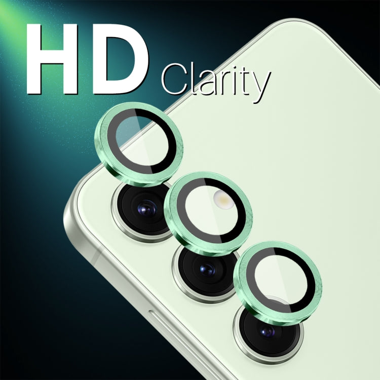For Samsung Galaxy S25+ 5G NORTHJO Camera Lens Protector CD Metal Ring Tempered Glass Film(Green) - Galaxy S25+ 5G Tempered Glass by NORTHJO | Online Shopping UK | buy2fix