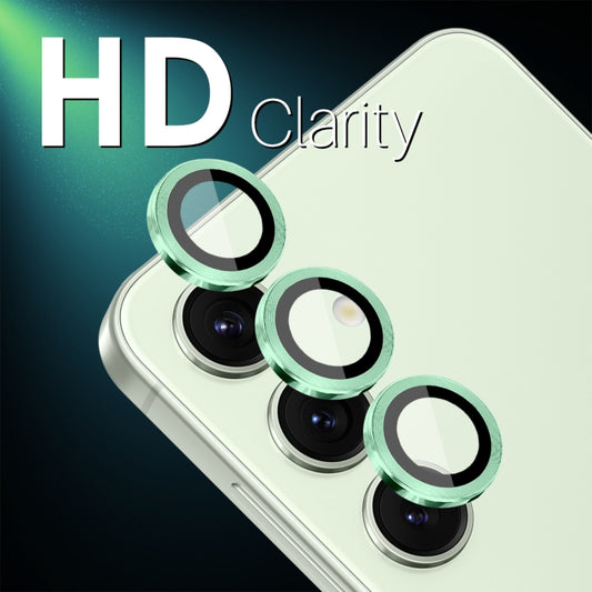 For Samsung Galaxy S25+ 5G NORTHJO Camera Lens Protector CD Metal Ring Tempered Glass Film(Green) - Galaxy S25+ 5G Tempered Glass by NORTHJO | Online Shopping UK | buy2fix