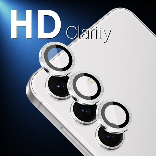 For Samsung Galaxy S25+ 5G NORTHJO Camera Lens Protector CD Metal Ring Tempered Glass Film(Silver) - Galaxy S25+ 5G Tempered Glass by NORTHJO | Online Shopping UK | buy2fix