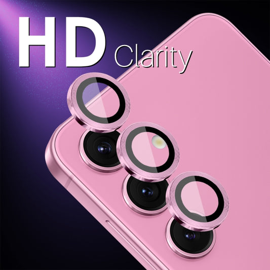 For Samsung Galaxy S25+ 5G NORTHJO Camera Lens Protector CD Metal Ring Tempered Glass Film(Pink) - Galaxy S25+ 5G Tempered Glass by NORTHJO | Online Shopping UK | buy2fix