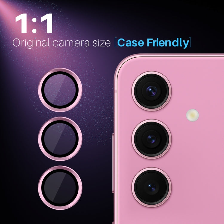 For Samsung Galaxy S25+ 5G NORTHJO Camera Lens Protector CD Metal Ring Tempered Glass Film(Pink) - Galaxy S25+ 5G Tempered Glass by NORTHJO | Online Shopping UK | buy2fix