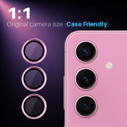 For Samsung Galaxy S25+ 5G NORTHJO Camera Lens Protector CD Metal Ring Tempered Glass Film(Pink) - Galaxy S25+ 5G Tempered Glass by NORTHJO | Online Shopping UK | buy2fix