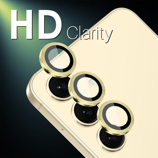 For Samsung Galaxy S25+ 5G NORTHJO Camera Lens Protector CD Metal Ring Tempered Glass Film(Gold) - Galaxy S25+ 5G Tempered Glass by NORTHJO | Online Shopping UK | buy2fix