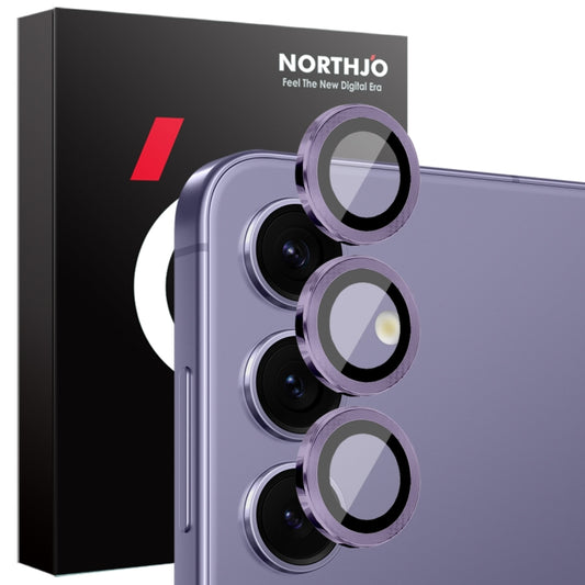For Samsung Galaxy S25+ 5G NORTHJO Camera Lens Protector CD Metal Ring Tempered Glass Film(Purple) - Galaxy S25+ 5G Tempered Glass by NORTHJO | Online Shopping UK | buy2fix