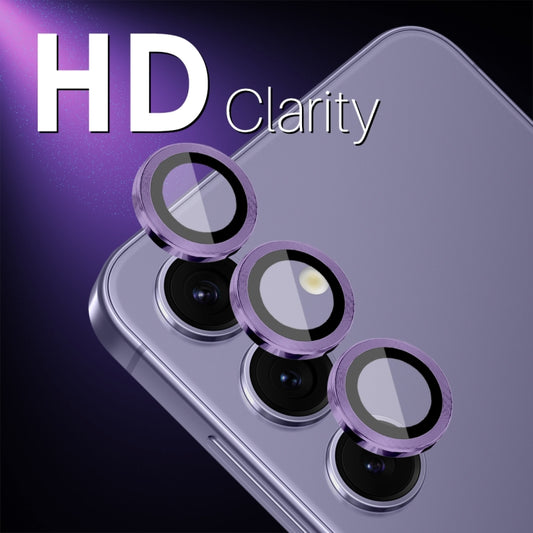 For Samsung Galaxy S25+ 5G NORTHJO Camera Lens Protector CD Metal Ring Tempered Glass Film(Purple) - Galaxy S25+ 5G Tempered Glass by NORTHJO | Online Shopping UK | buy2fix