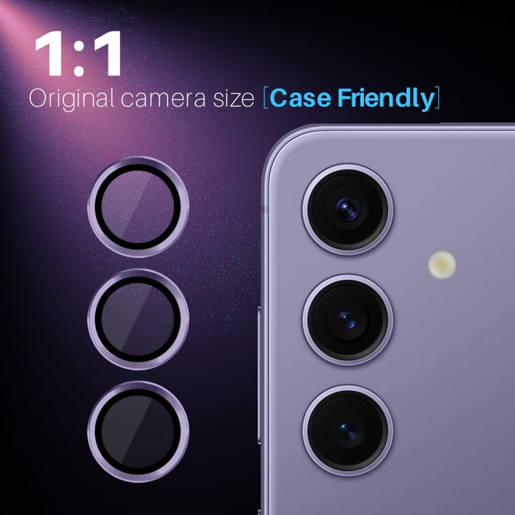 For Samsung Galaxy S25+ 5G NORTHJO Camera Lens Protector CD Metal Ring Tempered Glass Film(Purple) - Galaxy S25+ 5G Tempered Glass by NORTHJO | Online Shopping UK | buy2fix