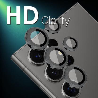 For Samsung Galaxy S25 Ultra 5G NORTHJO Camera Lens Protector CD Metal Ring Tempered Glass Film(Black) - Galaxy S25 Ultra 5G Tempered Glass by NORTHJO | Online Shopping UK | buy2fix