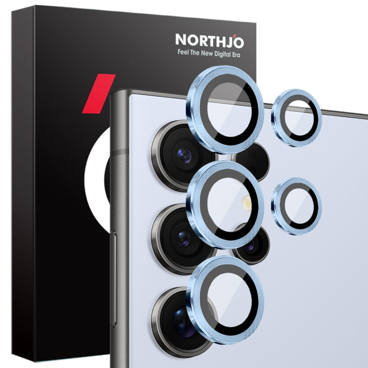 For Samsung Galaxy S25 Ultra 5G NORTHJO Camera Lens Protector CD Metal Ring Tempered Glass Film(Blue) - Galaxy S25 Ultra 5G Tempered Glass by NORTHJO | Online Shopping UK | buy2fix