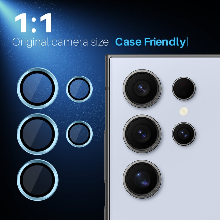For Samsung Galaxy S25 Ultra 5G NORTHJO Camera Lens Protector CD Metal Ring Tempered Glass Film(Blue) - Galaxy S25 Ultra 5G Tempered Glass by NORTHJO | Online Shopping UK | buy2fix