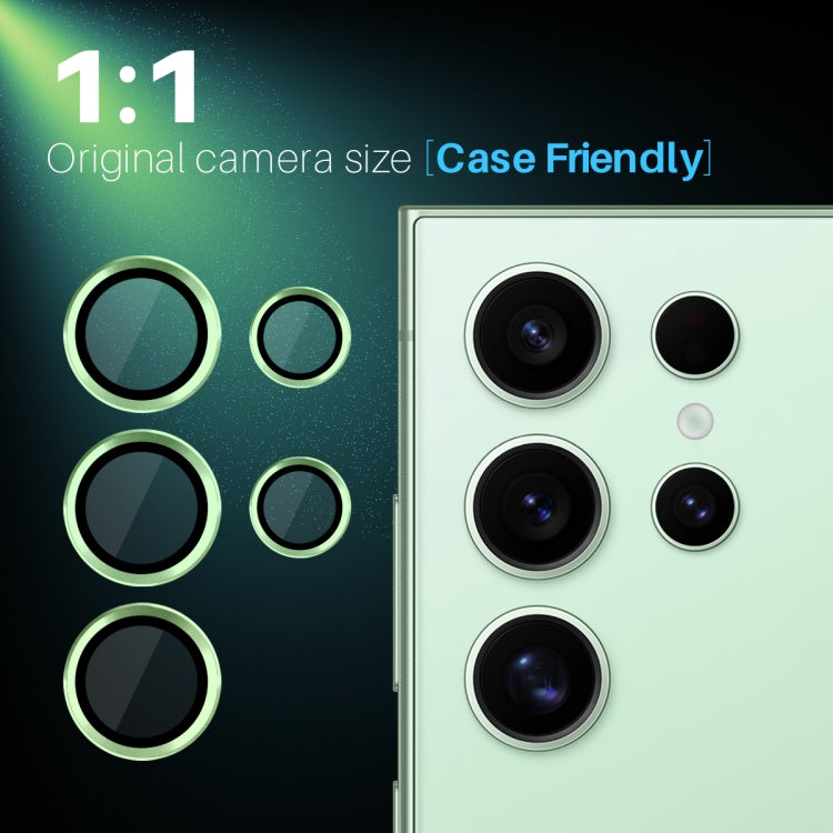 For Samsung Galaxy S25 Ultra 5G NORTHJO Camera Lens Protector CD Metal Ring Tempered Glass Film(Green) - Galaxy S25 Ultra 5G Tempered Glass by NORTHJO | Online Shopping UK | buy2fix