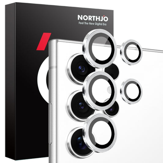For Samsung Galaxy S25 Ultra 5G NORTHJO Camera Lens Protector CD Metal Ring Tempered Glass Film(Silver) - Galaxy S25 Ultra 5G Tempered Glass by NORTHJO | Online Shopping UK | buy2fix