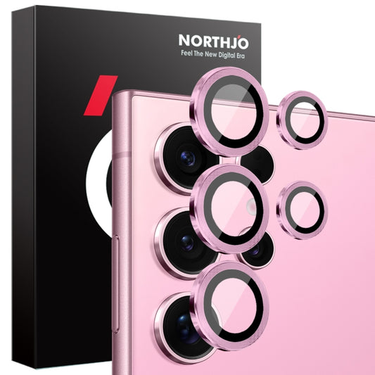 For Samsung Galaxy S25 Ultra 5G NORTHJO Camera Lens Protector CD Metal Ring Tempered Glass Film(Pink) - Galaxy S25 Ultra 5G Tempered Glass by NORTHJO | Online Shopping UK | buy2fix