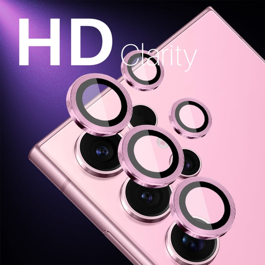For Samsung Galaxy S25 Ultra 5G NORTHJO Camera Lens Protector CD Metal Ring Tempered Glass Film(Pink) - Galaxy S25 Ultra 5G Tempered Glass by NORTHJO | Online Shopping UK | buy2fix
