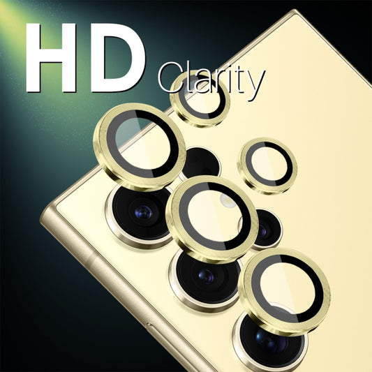 For Samsung Galaxy S25 Ultra 5G NORTHJO Camera Lens Protector CD Metal Ring Tempered Glass Film(Gold) - Galaxy S25 Ultra 5G Tempered Glass by NORTHJO | Online Shopping UK | buy2fix