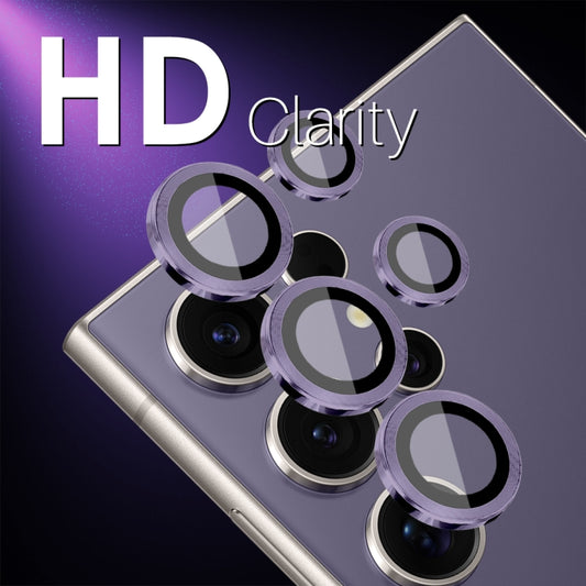 For Samsung Galaxy S25 Ultra 5G NORTHJO Camera Lens Protector CD Metal Ring Tempered Glass Film(Purple) - Galaxy S25 Ultra 5G Tempered Glass by NORTHJO | Online Shopping UK | buy2fix