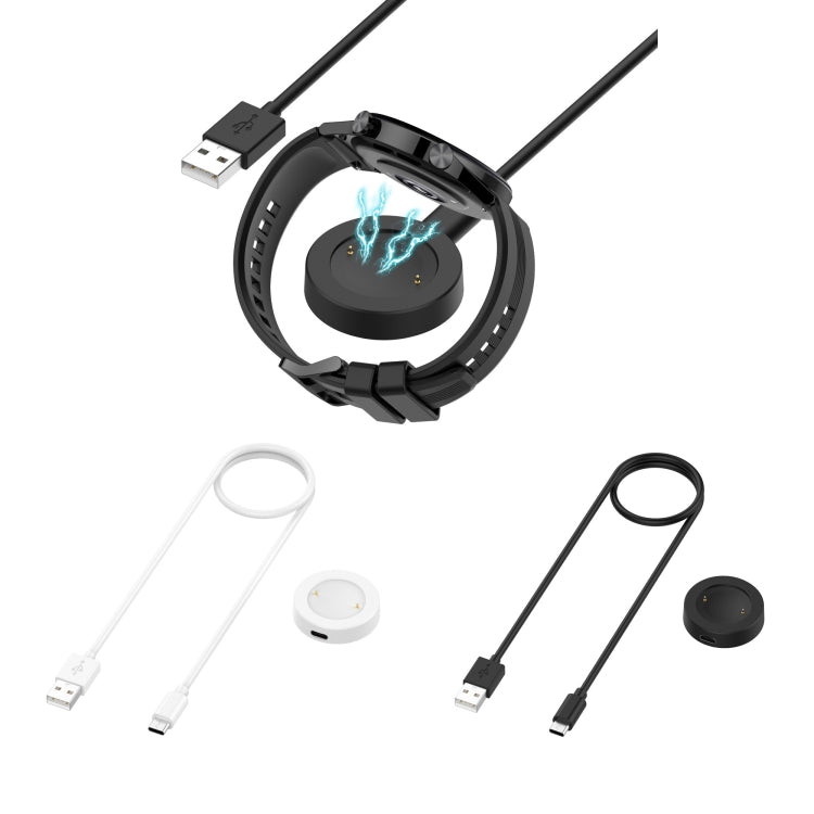 For Honor Watch 5 USB Port Split Magnetic Watch Charging Cable(White) - Charger by buy2fix | Online Shopping UK | buy2fix