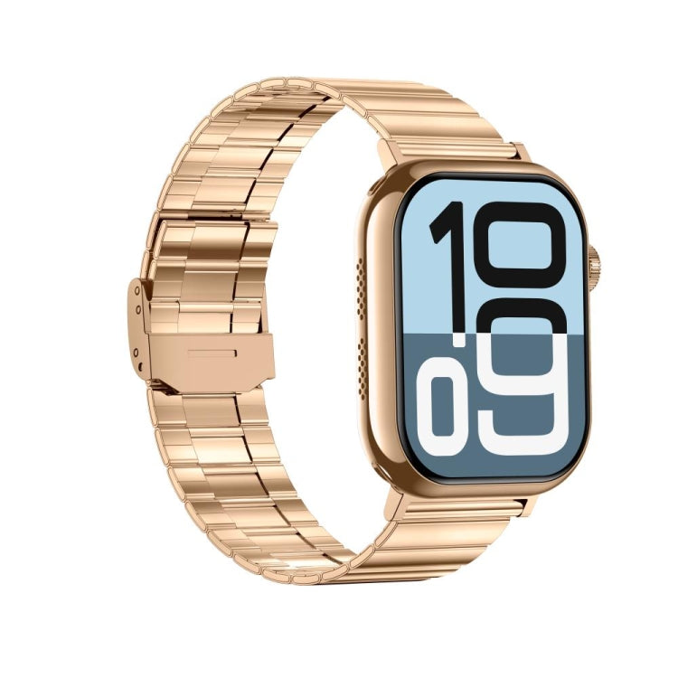 KL08 2.04 inch Color Screen Smart Watch Steel Strap, Support Bluetooth Call(Gold) by buy2fix