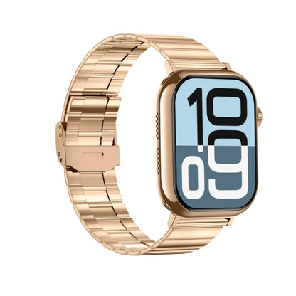 KL08 2.04 inch Color Screen Smart Watch Steel Strap, Support Bluetooth Call(Gold) by buy2fix