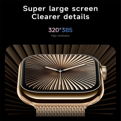 KL08 2.04 inch Color Screen Smart Watch Steel Strap, Support Bluetooth Call(Black) by buy2fix