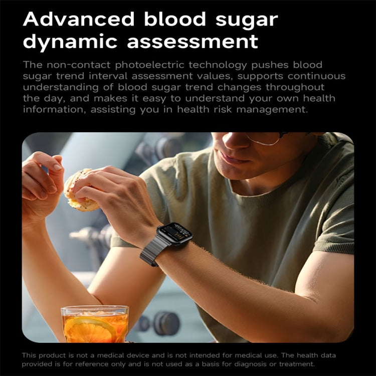 KL08 2.04 inch Color Screen Smart Watch Steel Strap, Support Bluetooth Call(Gold) by buy2fix