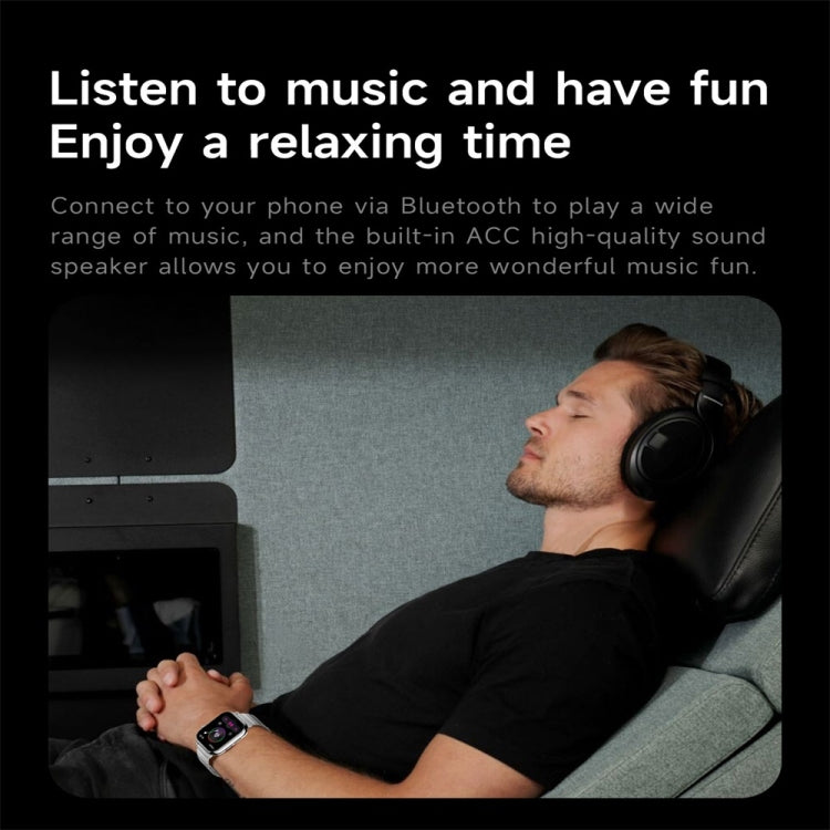 KL08 2.04 inch Color Screen Smart Watch Steel Strap, Support Bluetooth Call(Gold) by buy2fix