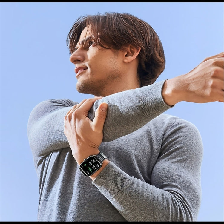 KL08 2.04 inch Color Screen Smart Watch Steel Strap, Support Bluetooth Call(Gold) by buy2fix