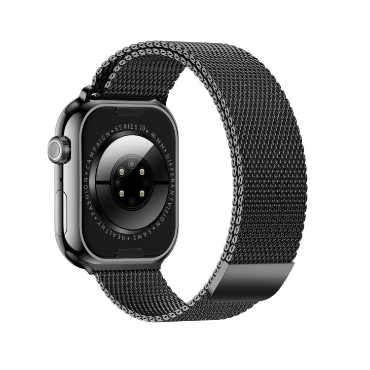 KL08 2.04 inch Color Screen Smart Watch Milan Steel Strap, Support Bluetooth Call(Black) by buy2fix