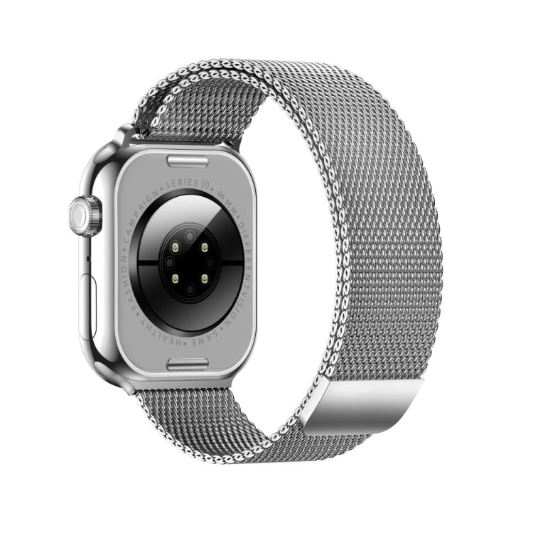 KL08 2.04 inch Color Screen Smart Watch Milan Steel Strap, Support Bluetooth Call(Silver) by buy2fix