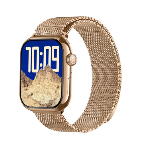 KL08 2.04 inch Color Screen Smart Watch Milan Steel Strap, Support Bluetooth Call(Gold) by buy2fix