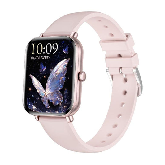 KM66 1.75 inch Color Screen Smart Watch Silicone Strap, Support Bluetooth Call(Pink) by buy2fix