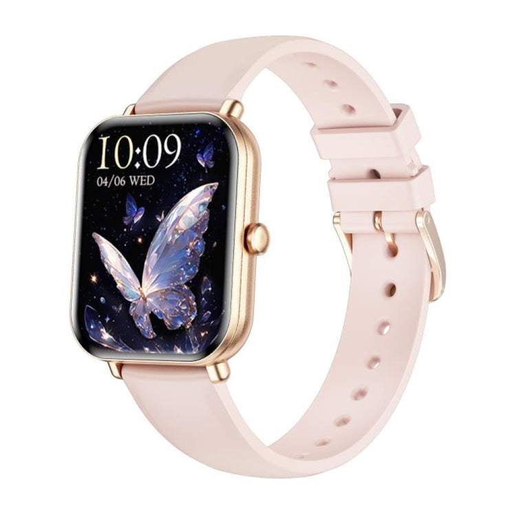 KM66 1.75 inch Color Screen Smart Watch Silicone Strap, Support Bluetooth Call(Gold) by buy2fix