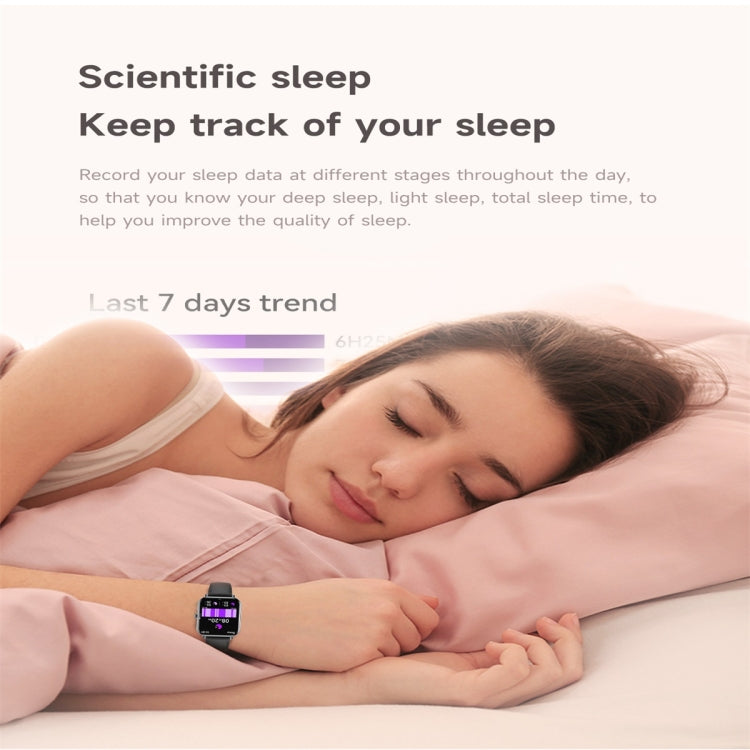 KM66 1.75 inch Color Screen Smart Watch Silicone Strap, Support Bluetooth Call(Black) by buy2fix