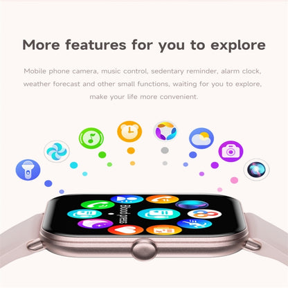 KM66 1.75 inch Color Screen Smart Watch Silicone Strap, Support Bluetooth Call(Gold) by buy2fix