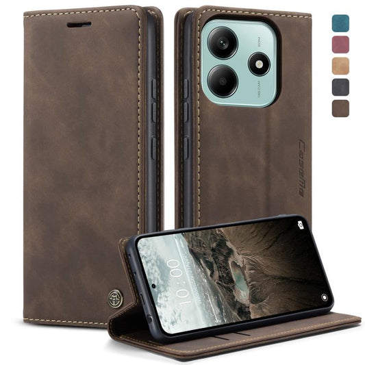 For Redmi Note 14 Pro 5G CaseMe 013 Multifunctional Horizontal Flip Leather Phone Case(Coffee) - Note 14 Pro Cases by CaseMe | Online Shopping UK | buy2fix