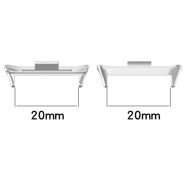 For Xiaomi Smart Band 9 Pro 1 Pair 20mm 316 Stainless Steel Metal Watch Band Connector(Gold) - For Xiaomi by buy2fix | Online Shopping UK | buy2fix