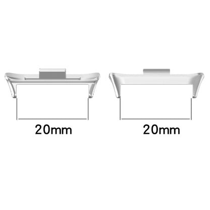 For Xiaomi Smart Band 9 Pro 1 Pair 20mm 316 Stainless Steel Metal Watch Band Connector(Black) - For Xiaomi by buy2fix | Online Shopping UK | buy2fix