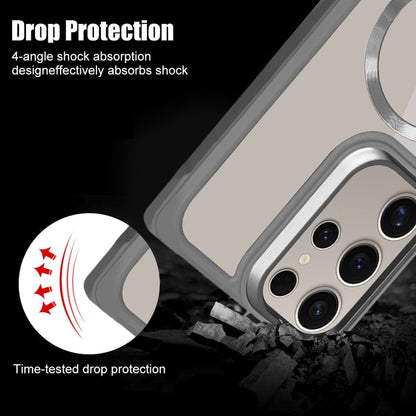 For Samsung Galaxy S25+ 5G Plated CD Texture MagSafe Acrylic Hybrid TPU Phone Case(Purple) by buy2fix