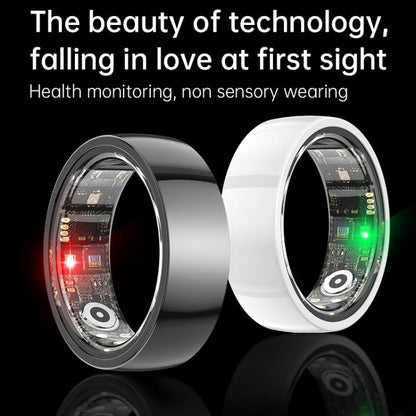 R1000 SIZE 13 Smart Ring, Support Heart Rate / Blood Oxygen / Sleep / Multiple Sports Modes(White) by buy2fix