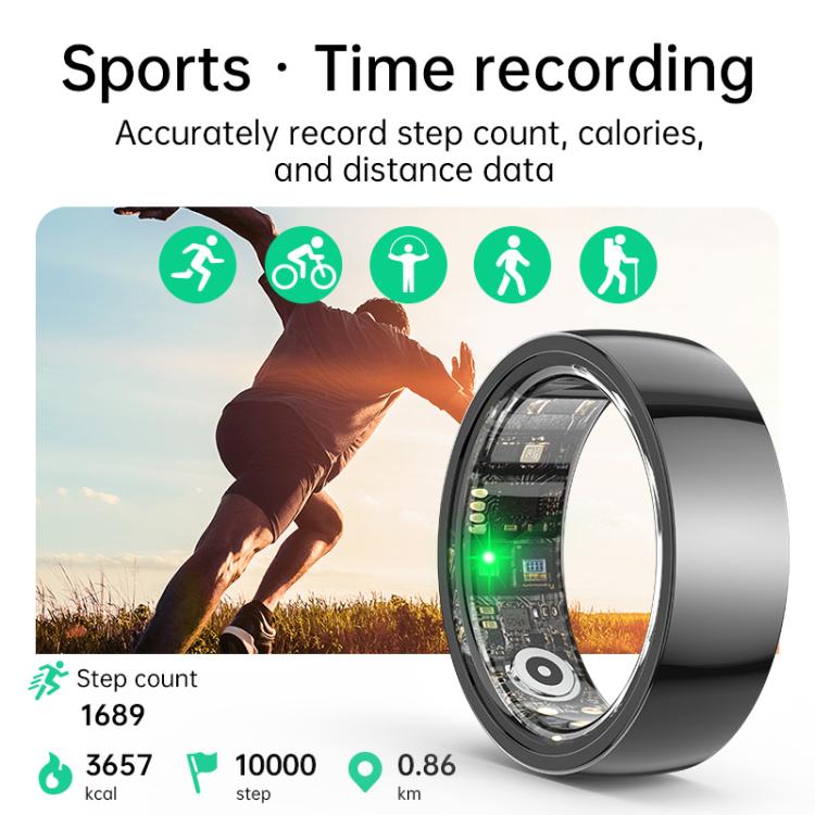 R1000 SIZE 13 Smart Ring, Support Heart Rate / Blood Oxygen / Sleep / Multiple Sports Modes(White) by buy2fix