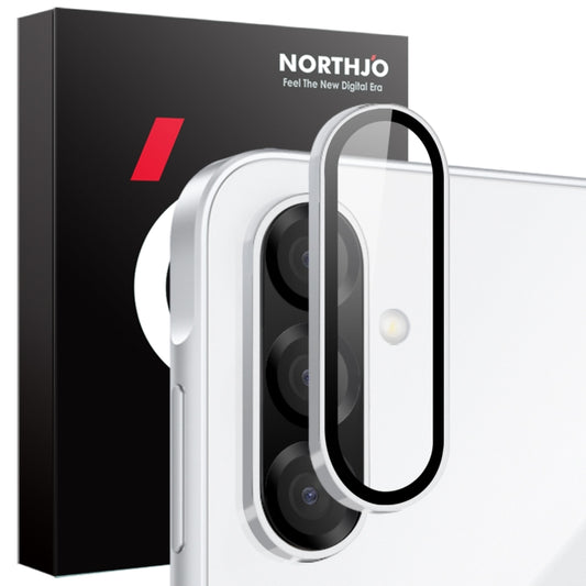 For Samsung Galaxy A36 5G NORTHJO Camera Lens Protector CD Metal Ring Tempered Glass Film(Silver) - Galaxy Tempered Glass by NORTHJO | Online Shopping UK | buy2fix