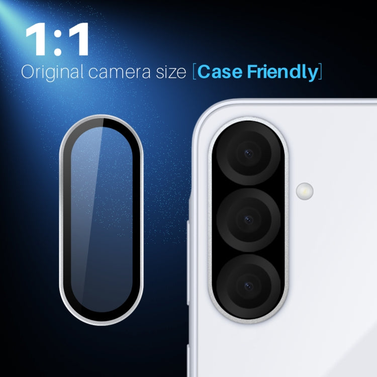For Samsung Galaxy A36 5G NORTHJO Camera Lens Protector CD Metal Ring Tempered Glass Film(Silver) - Galaxy Tempered Glass by NORTHJO | Online Shopping UK | buy2fix