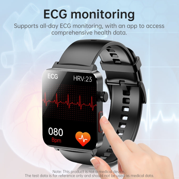 KS03 Pro 1.96 inch Color Screen Smart Watch, Support Bluetooth Call / Health Monitoring(Silver Black) by buy2fix