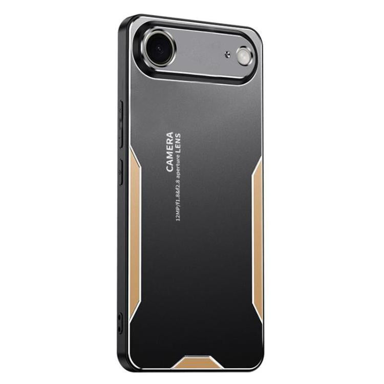 For iPhone Air Blade Series TPU Hybrid Metal Phone Case(Gold) - iPhone Air Cases by buy2fix | Online Shopping UK | buy2fix