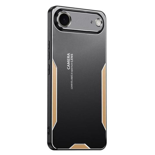 For iPhone Air Blade Series TPU Hybrid Metal Phone Case(Gold) - iPhone Air Cases by buy2fix | Online Shopping UK | buy2fix
