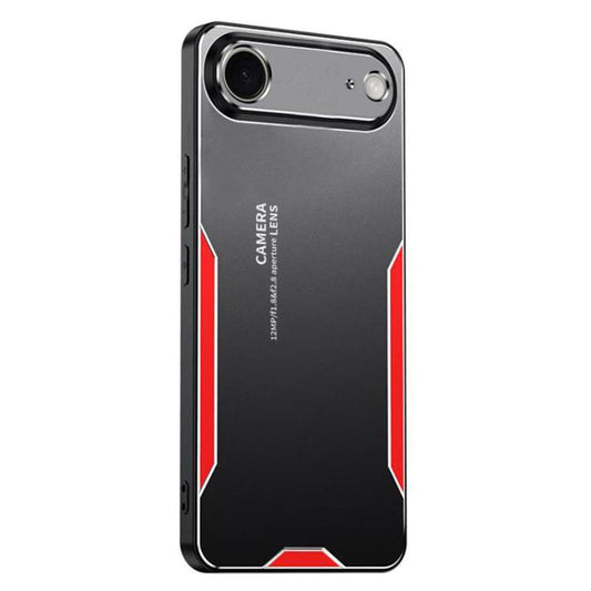 For iPhone Air Blade Series TPU Hybrid Metal Phone Case(Red) - iPhone Air Cases by buy2fix | Online Shopping UK | buy2fix