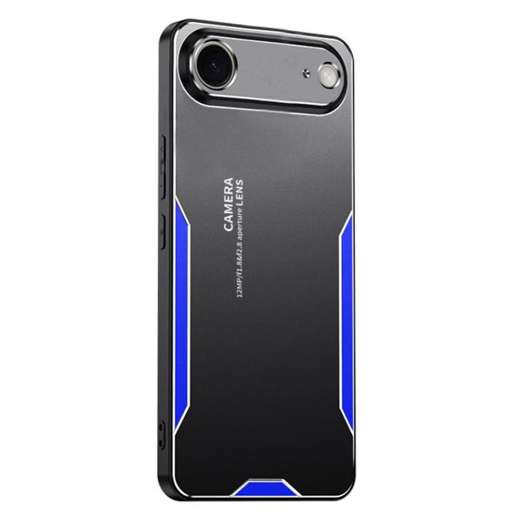 For iPhone Air Blade Series TPU Hybrid Metal Phone Case(Blue) - iPhone Air Cases by buy2fix | Online Shopping UK | buy2fix