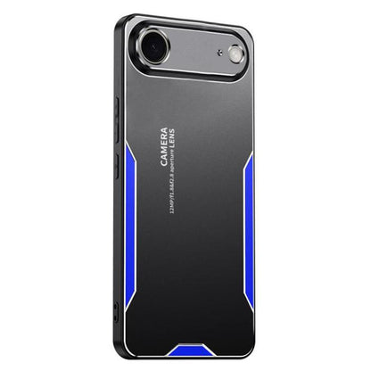 For iPhone Air Blade Series TPU Hybrid Metal Phone Case(Blue) - iPhone Air Cases by buy2fix | Online Shopping UK | buy2fix
