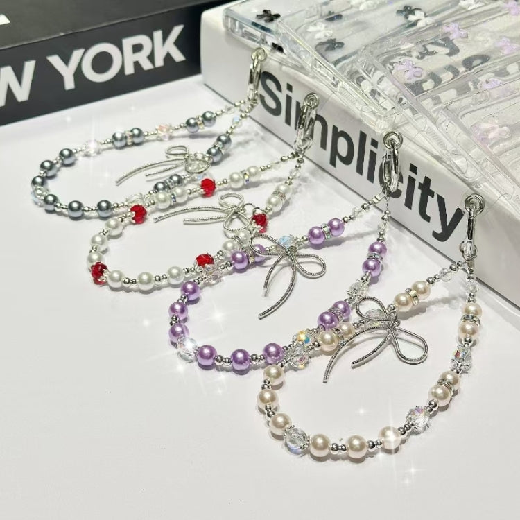 For Samsung Galaxy S25 Ultra 5G Little Fresh Bow Bracelet Chain TPU Phone Case(Purple) by buy2fix